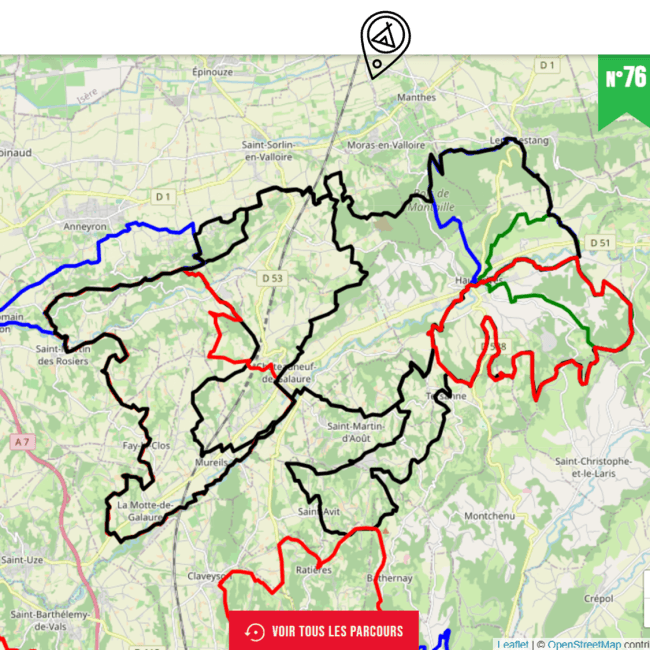 Parcours VTT Drome des collines proche camping les avenières