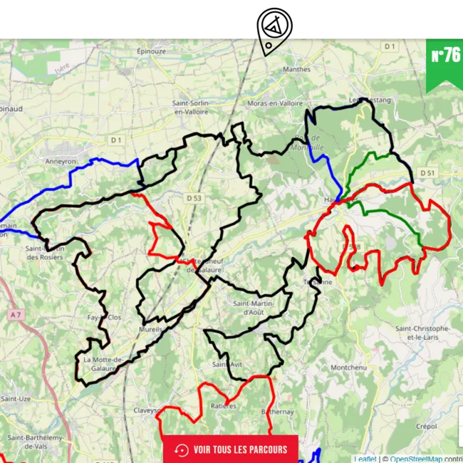 Parcours VTT Drome des collines proche camping les avenières