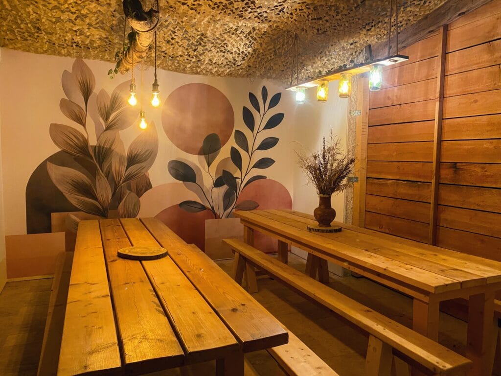 Salle à manger illuminée