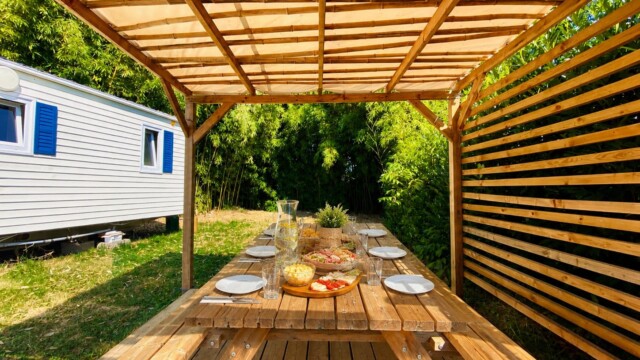 MH 4/6P (#38) terrasse de mobil-home 2 chambres