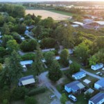 Vue aérienne Vue aérienne du camping les avenières dans la drome
