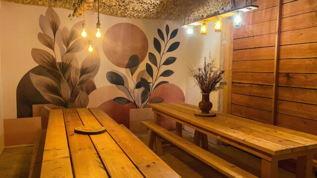 Salle à manger illuminée